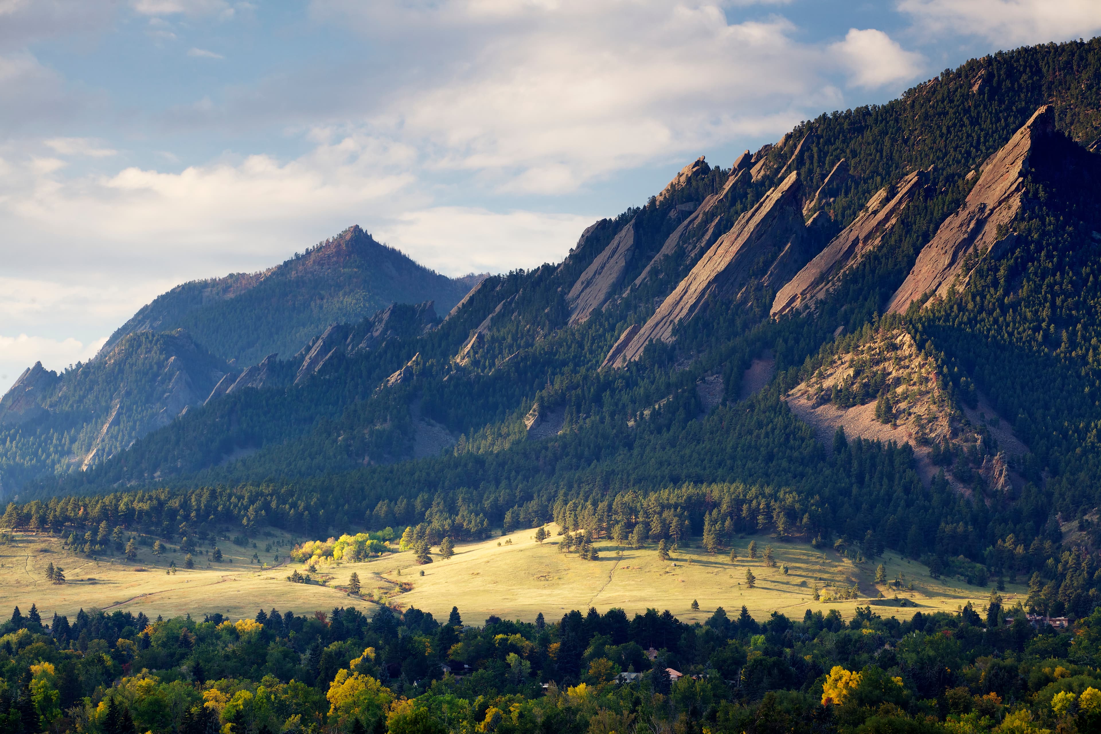 Flatirons mountain landscape in Colorado